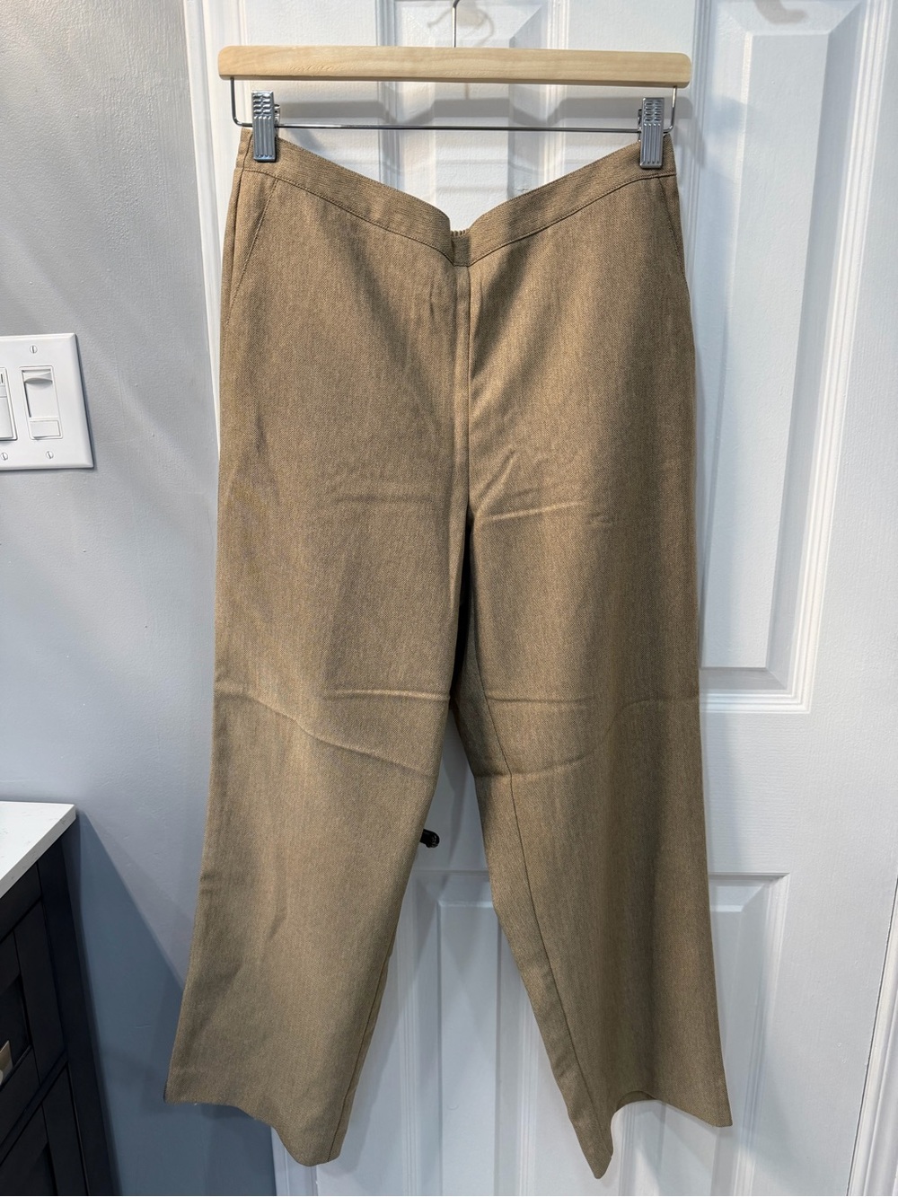 Alfred Dunner Wide Leg Pants in Brown Petite Like New